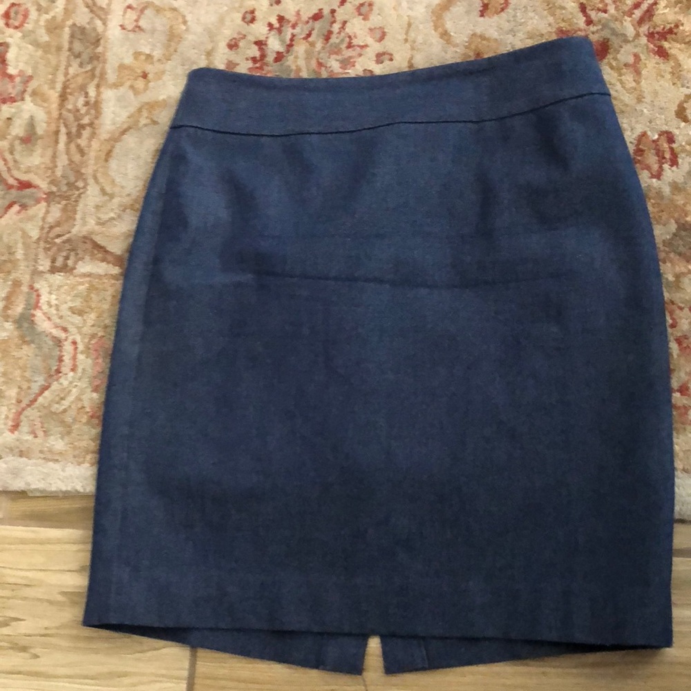 Denim pencil skirt